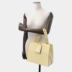Pre Owned Louis Vuitton City Frame Yellow Taiga Leather