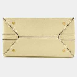 Pre Owned Louis Vuitton City Frame Yellow Taiga Leather
