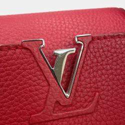 Pre Owned Louis Vuitton Capucines Ruby Taurillon Leather Size BB