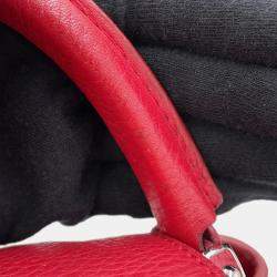 Pre Owned Louis Vuitton Capucines Ruby Taurillon Leather Size BB