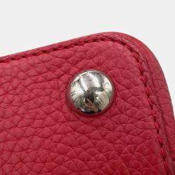 Pre Owned Louis Vuitton Capucines Ruby Taurillon Leather Size BB