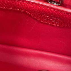 Pre Owned Louis Vuitton Capucines Ruby Taurillon Leather Size BB