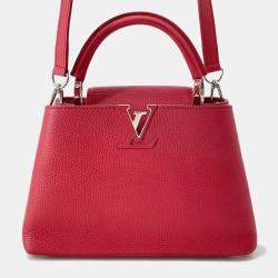 Pre Owned Louis Vuitton Capucines Ruby Taurillon Leather Size BB