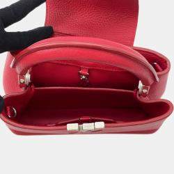 Pre Owned Louis Vuitton Capucines Ruby Taurillon Leather Size BB