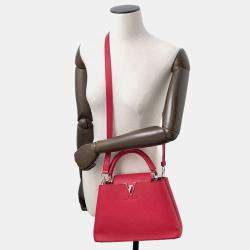Pre Owned Louis Vuitton Capucines Ruby Taurillon Leather Size BB