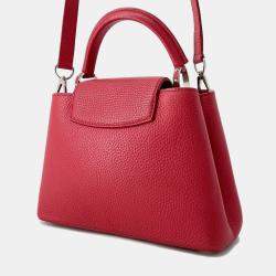 Pre Owned Louis Vuitton Capucines Ruby Taurillon Leather Size BB