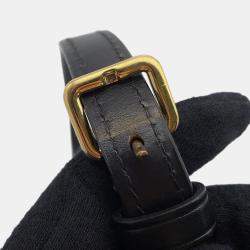 Pre Owned Louis Vuitton Cannes Noir Monogram Vernis Leather Size PM