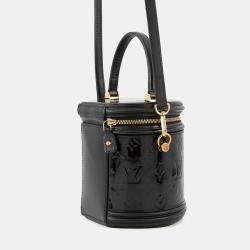 Pre Owned Louis Vuitton Cannes Noir Monogram Vernis Leather Size PM