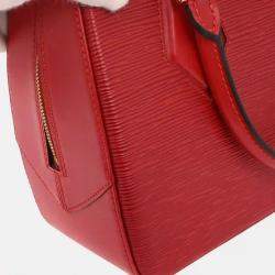 Pre Owned Louis Vuitton Red Epi Sablon Handbag
