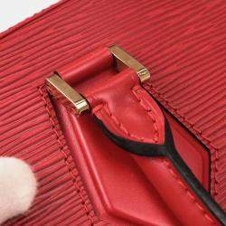 Pre Owned Louis Vuitton Red Epi Sablon Handbag