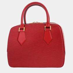 Pre Owned Louis Vuitton Red Epi Sablon Handbag
