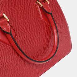 Pre Owned Louis Vuitton Red Epi Sablon Handbag