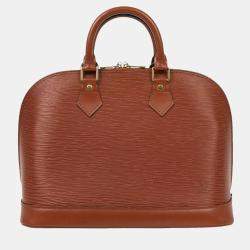 Pre Owned Louis Vuitton Brown Epi Alma Handbag