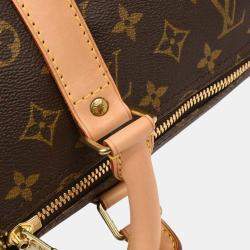 Pre Owned Louis Vuitton Monogram Keepall Bandouliere 55 Duffle Bag