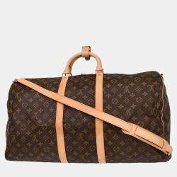 Pre Owned Louis Vuitton Monogram Keepall Bandouliere 55 Duffle Bag
