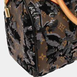 Pre Owned Louis Vuitton Monogram Fleur de Jais Speedy 30 Handbag