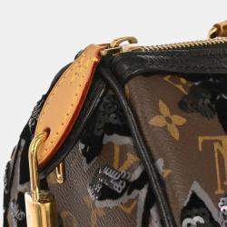 Pre Owned Louis Vuitton Monogram Fleur de Jais Speedy 30 Handbag
