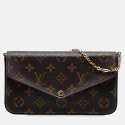 Pre Owned Louis Vuitton Brown Monogram Pochette Felicie