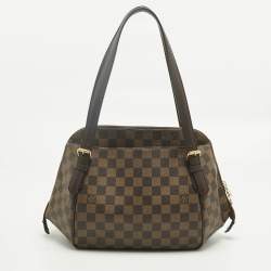 Pre Owned Louis Vuitton Damier Ebene Canvas Belem MM Bag