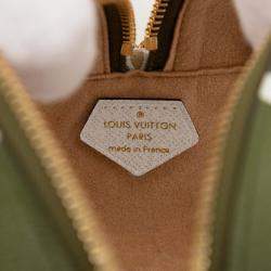 Pre Owned Louis Vuitton Brown/Green Monogram Giant Jungle Beach Pouch