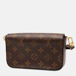 Pre Owned Louis Vuitton Brown Monogram Felicie Strap And Go