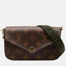 Pre Owned Louis Vuitton Brown Monogram Felicie Strap And Go