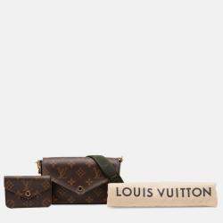 Pre Owned Louis Vuitton Brown Monogram Felicie Strap And Go