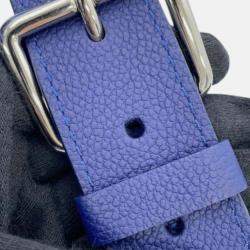 Pre Owned Louis Vuitton Blue Monogram Bandana City Keepall