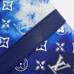 Pre Owned Louis Vuitton Blue Monogram Bandana City Keepall