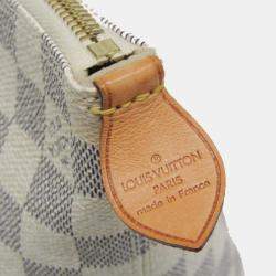 Pre Owned Louis Vuitton Damier Azur Saleya PM Handbag