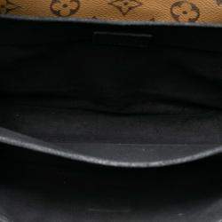 Pre Owned Louis Vuitton Brown Monogram Reverse Pochette Metis