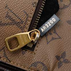 Pre Owned Louis Vuitton Brown Monogram Reverse Pochette Metis