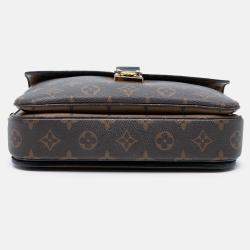 Pre Owned Louis Vuitton Brown Monogram Reverse Pochette Metis