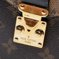 Pre Owned Louis Vuitton Brown Monogram Reverse Pochette Metis