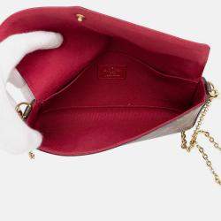 Pre Owned Louis Vuitton Brown Monogram Pochette Felicie