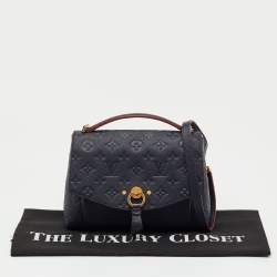 Pre Owned Louis Vuitton Bleu Infini Monogram Empreinte Leather BB Blanche Bag