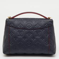 Pre Owned Louis Vuitton Bleu Infini Monogram Empreinte Leather BB Blanche Bag