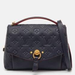 Pre Owned Louis Vuitton Bleu Infini Monogram Empreinte Leather BB Blanche Bag