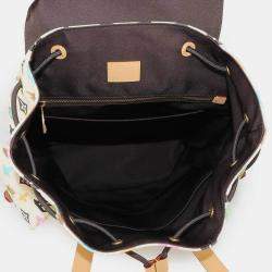 Pre Owned Louis Vuitton Monogram Craggy Christopher Mm Backpack In Vanilla