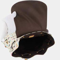 Pre Owned Louis Vuitton Monogram Craggy Christopher Mm Backpack In Vanilla