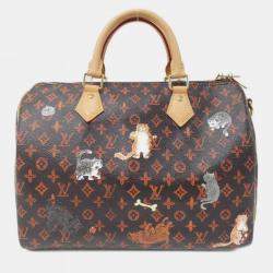 Pre Owned Louis Vuitton Catgram Speedy Bandouliere 30Cm Boston Bag