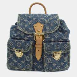 Pre Owned Louis Vuitton Monogram Denim Sac Ad GM Backpack