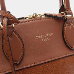 Pre Owned Louis Vuitton Vendome Mm Gold Handbag In Taurillon Leather Brown