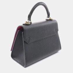 Pre Owned Louis Vuitton Twist One Handle Pm Handbag Leather Taurillon Black