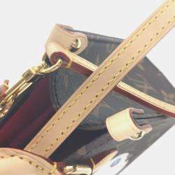 Pre Owned Louis Vuitton On The Go Bb Monogram Takashi Murakami Handbag Canvas Brown