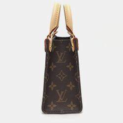 Pre Owned Louis Vuitton On The Go Bb Takashi Murakami Panda Handbag Monogram Canvas Brown