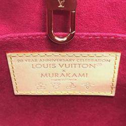 Pre Owned Louis Vuitton On The Go Bb Takashi Murakami Panda Handbag Monogram Canvas Brown