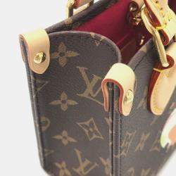 Pre Owned Louis Vuitton On The Go Bb Takashi Murakami Panda Handbag Monogram Canvas Brown