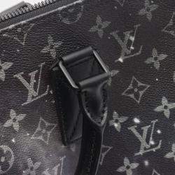Pre Owned Louis Vuitton Keepall Bandouliere 50 Boston Bag Coated Canvas Monogram Galaxy Black