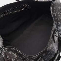 Pre Owned Louis Vuitton Keepall Bandouliere 50 Boston Bag Coated Canvas Monogram Galaxy Black